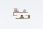 Hanah Home Eldo Sapphire Oak Estante de Pared